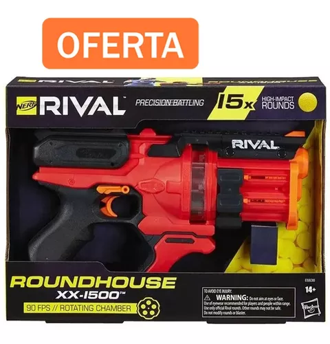 Lançador Nerf Rival Roundhouse xx-1500 Arma Tambor Giratório