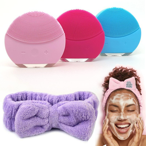 Imagem 1 de 7 de Faixa Tiara Para Maquiagem + Esponja Elétrica Flm2