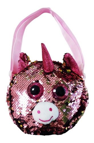 Cartera Infantil Lentejuelas Reversible Unicornio Gatito