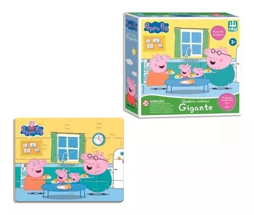 Meu Primeiro Quebra Cabeça Infantil Peppa Pig Peças Grandes - Nig