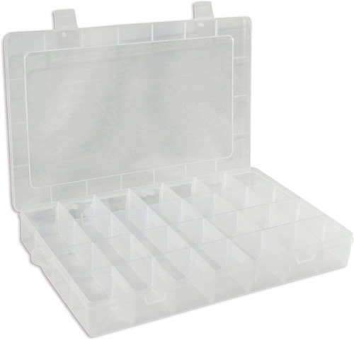 Caja Transparente Organizadora 28 Divisiones 35x22x5 Cms 