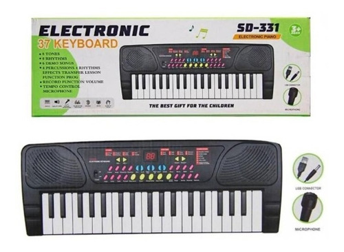 Teclado Musical Piano Con Microfono 37 Teclas