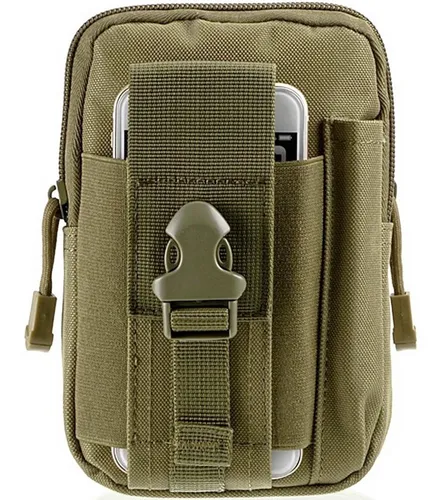 Bolsa De Cinturon Tactica Militar Verde D3025