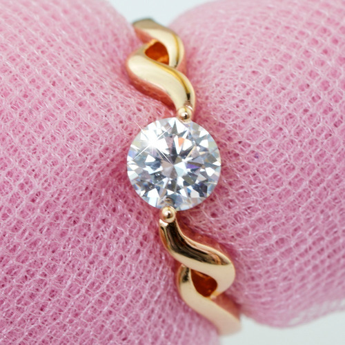 Imagen 5 de 9 de Anillos Compromiso Oro 18k Diamante Regalo Princesa Zirconia
