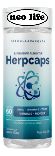 1 Herpcaps 60 Caps Original - Envio Rápido - Loja Oficial Fórmula Avançada