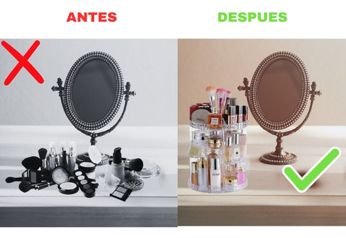 Organizador De Maquillaje Con Rotación Multifuncional