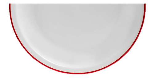 Juego 6 Platos Playos Porcelana Tsuji 455 Filete Rojo
