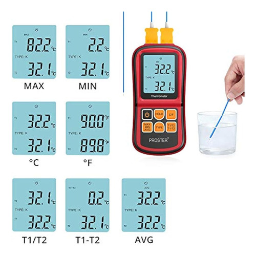 Probador De Postradores Medidor De Temperatura Con Retroilum