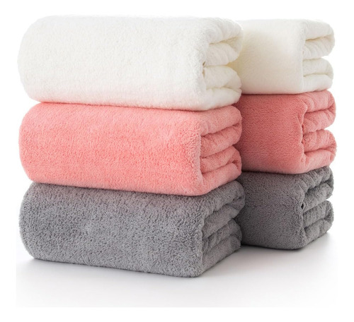 Juego De 6 Toallas De Baño Microfibra Absorbentes
