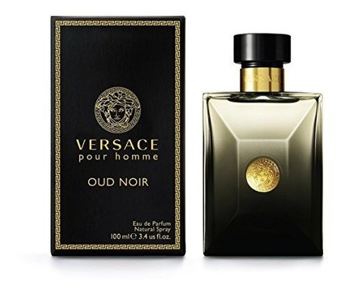 Versace Oud Noir Eau De Parfum Spray, 3.4 Onzas