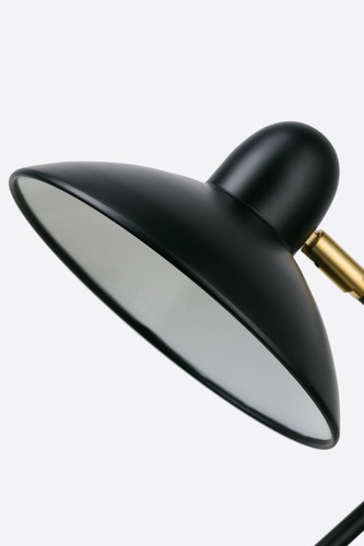 Imagen 5 de 7 de Lampara De Mesa Velador Escritorio Julia Ikon Negro Diseño
