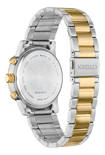 Citizen Quartz Chronograph Black Dial An8054-50e .. Dcmstore Correa Plata y Oro Bisel Oro Fondo Negro