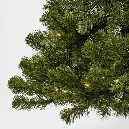 Árbol De Navidad Preiluminado De 1.80cm Luz Cálida Color Verde