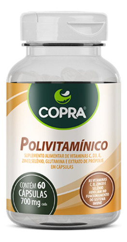 Polivitamínico Copra Vit. C, D3, E, Zinco, Selenio 60 Cáps