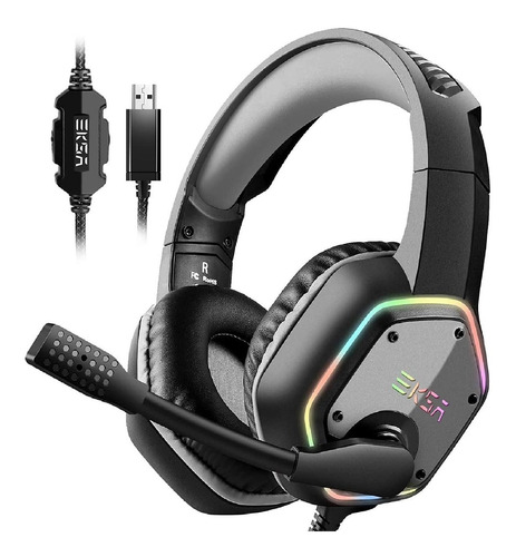 Auriculares Diadema Usb Para Juegos Y Pc Con Microfono