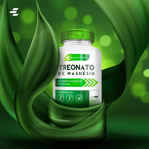 2x Magnesio Treonato 100% Puro 500mg 240cáp Fromula Avançada Sabor Sem sabor