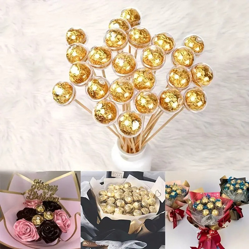 50 Copas De Chocolate Para Arreglo Floral Soporte Para Ramo Transparente