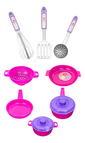 Coleção Brinquedo Menina Cozinha Divertida Jessie Collection Cor Rosa E Roxo