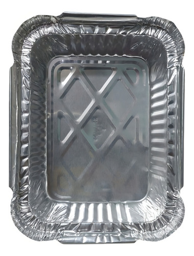 Marmitex de aluminio con tapa, 750 ml, rectangular, 50 unidades
