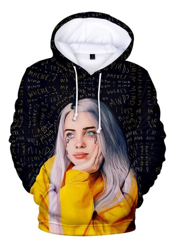 Billie Eilish Sudadera Con Capucha Hip Hop