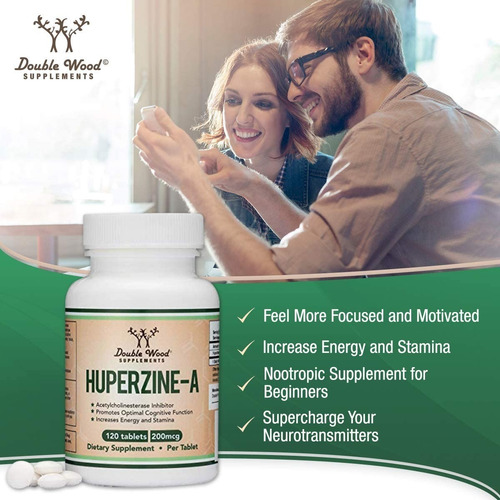Double Wood Huperzine-a Nootrópico 200mcg X 120 Tabletas