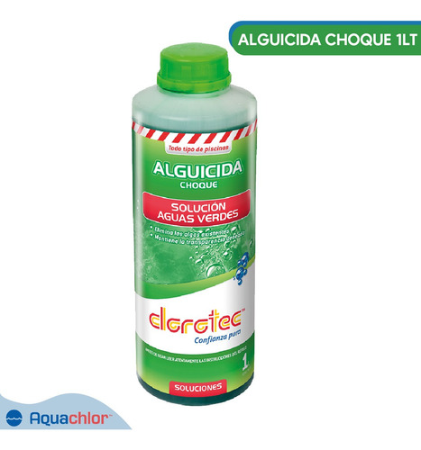 Alguicida Choque Clorotec Resuelve Agua Verde 1lt