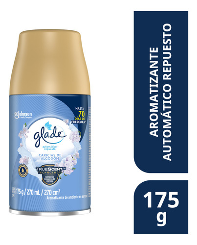 Aromatizante Automatico Glade Caricias De Algodon 175 Grs