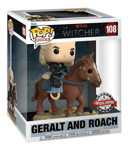 Boneco Funko Pop Netflix The Witcher Geralt And Roach 108