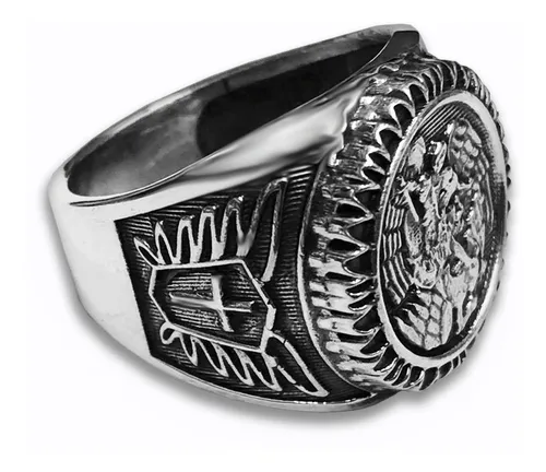 Anillo San Miguel Arc ngel De Plata Maciza .925 Protecci n