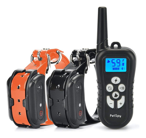 Petspy Collar De Choque De Entrenamiento De Perro Doble Para