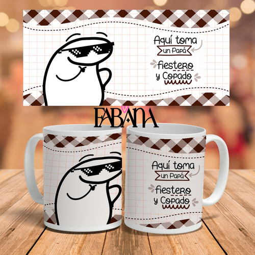 Taza Sublimada Diseño Flork Papa Fiestero