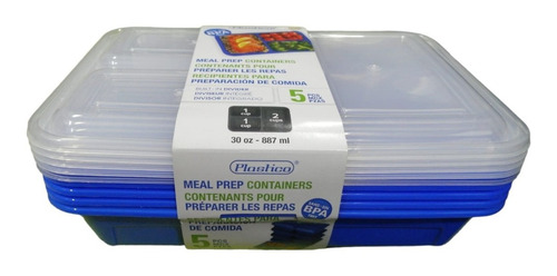 Recipientes Porta Comida X5 Hogar Cocina Alimentos Almacenar