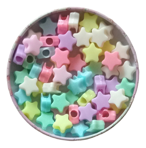 25grs Cuentas Plásticas Estrellas Confección Bijou Pulseras 