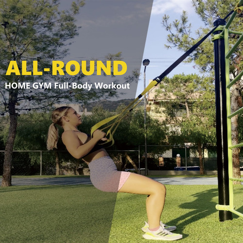 Kit De Entrenamiento Fitness Con Correas Resistencia Hogar Amarillo