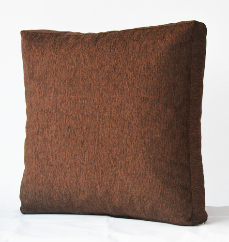 Pack 2 Funda Almohadon 80x80x10 Y 80x45x10 Chenille Chocolate Chenille