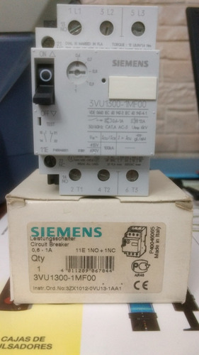 Guardamotor 3vu1300-1mf00 De 0.6-1 Amp