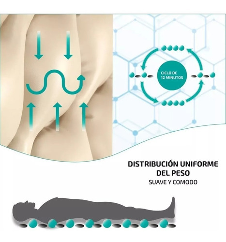 Imagen 3 de 10 de Colchon Antiescara Con Motor Completo
