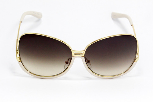 Lentes De Sol Mujer Blanco Brazos En Forma S Degradados Ls20