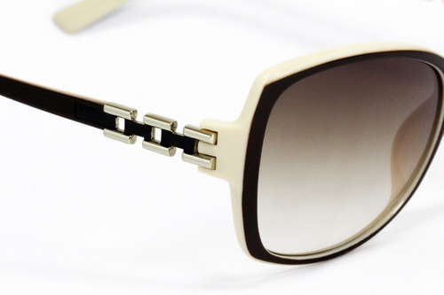 Lentes De Sol Mujer Ojo De Gato Moda Café Color Hueso Ls31