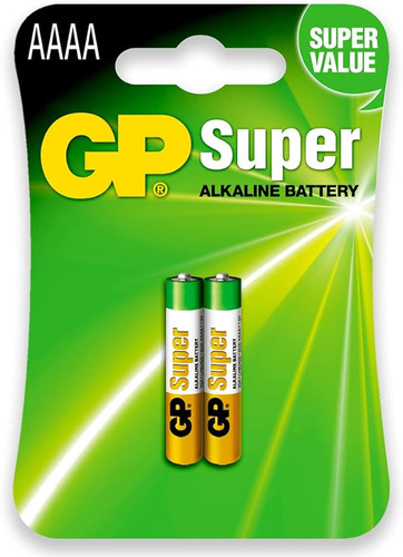 Pilha Gp Aaaa  1,5v Super Alcalina Cartela Com 2 Uni