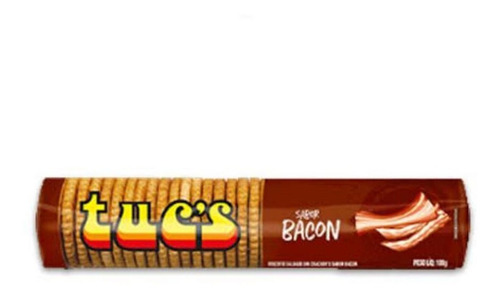 Biscoito Salgado Tuc´s Bacon 100gr - Kit Com 6