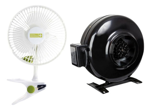 Kit Indoor Ventilador 15w Gh +  Extractor Gg 125mm