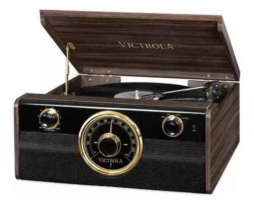 Victrola Vta 240 4 En 1 Tocadiscos Con Bluetooth Color Negro