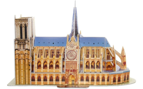 Rompecabezas Creativo En D Modelo De Papel Notre Dame D...