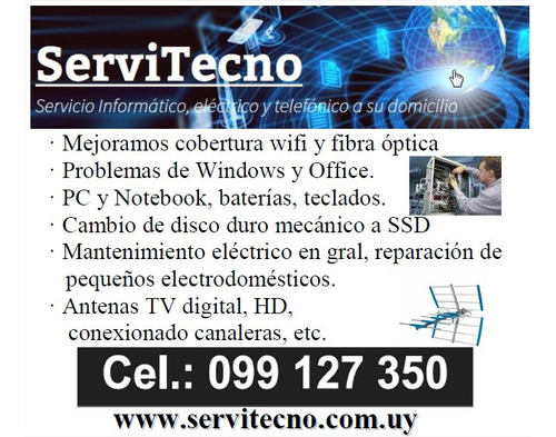Reparacion Pc, Notebook, Électrodomesticos, Antenas Tv Y Hd