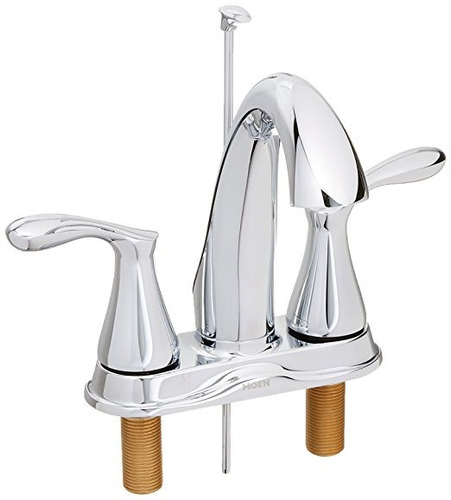 Moen Ws84948 Dos De Arco Alto Para Baño Grifo, Cromo