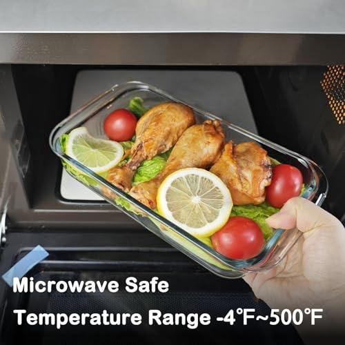 Mini Bandeja Rectangular De Vidrio Para Hornear De 1 Litro P