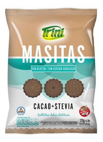 Galletitas Masitas De Cacao + Stevia Sin Tacc