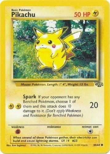 Pikachu 60/64 Común Pokemon Tcg