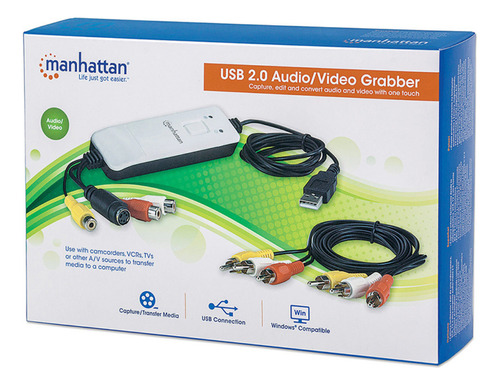 Capturadora De Video Y Audio Rca/s-video A Usb Manhattan